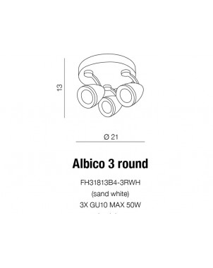 ALBICO 3 WH ROUND plafon